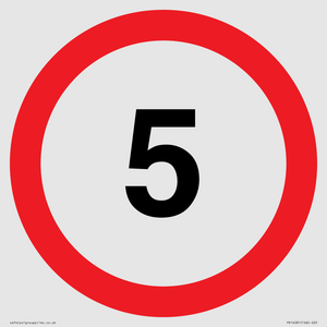 5mph or 5kph road speed sign